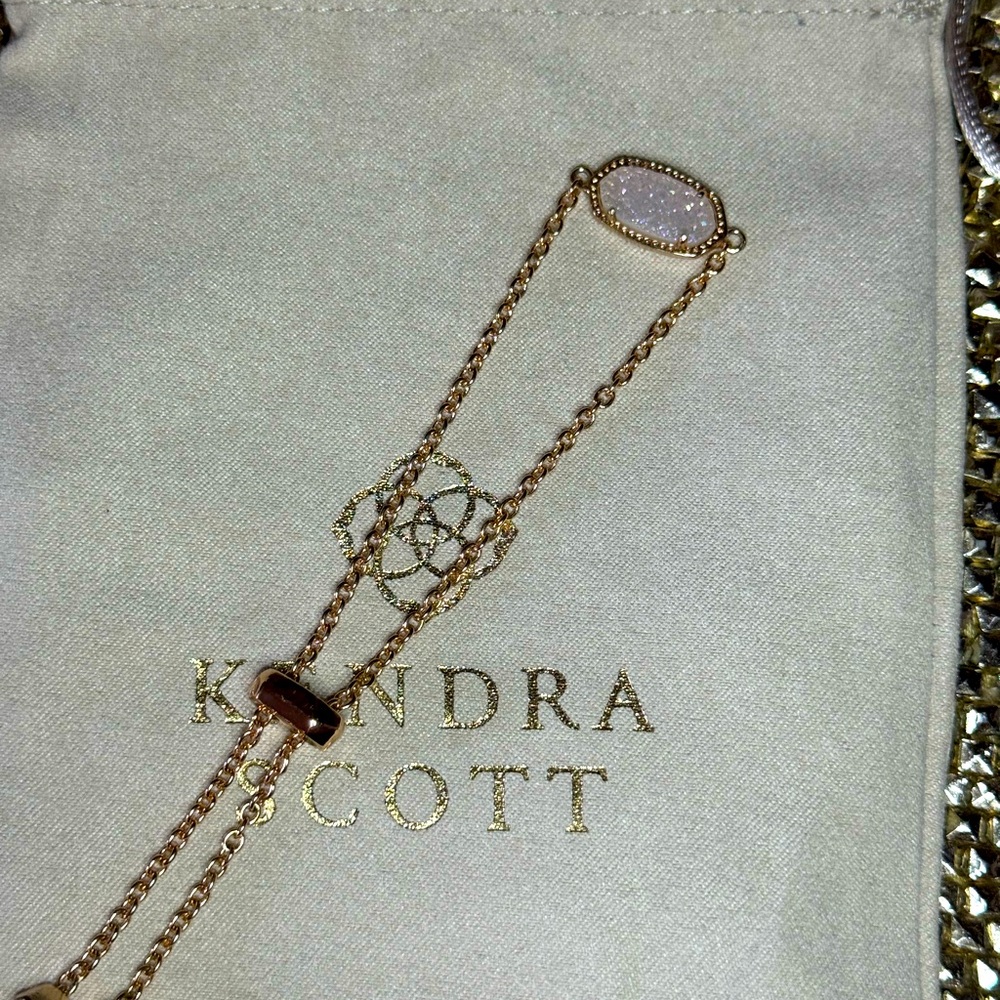 Kendra Scott Elaina in rose gold with iridescent drusy stone